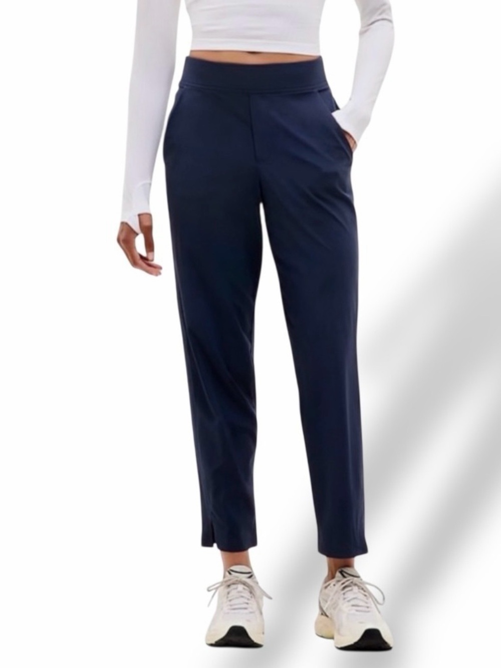Athleta 'Brooklyn Mid-Rise Ankle Pant' in Navy Blue Size 14